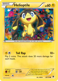 Helioptile 28/119 Common card from Phantom Forces