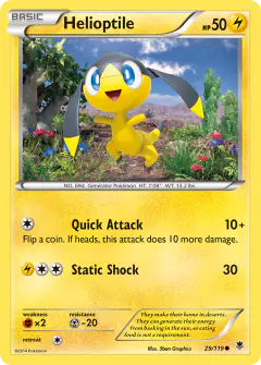 Helioptile 29/119 Common card from Phantom Forces