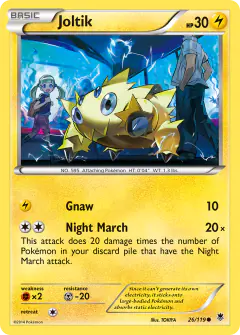 Joltik 26/119 Common card from Phantom Forces