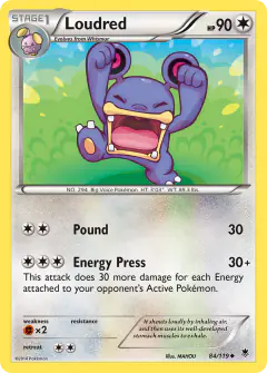 Loudred 84/119 Uncommon card from Phantom Forces