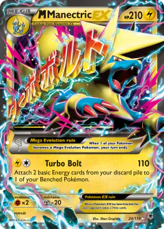 M Manectric-EX 24/119 Rare Holo EX card from Phantom Forces