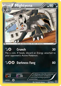 Mightyena 54/119 Rare card from Phantom Forces