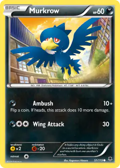 Murkrow 51/119 Common card from Phantom Forces