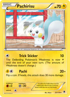 Pachirisu 25/119 Rare card from Phantom Forces