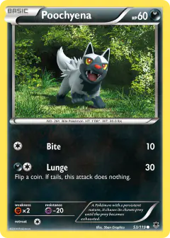 Poochyena 53/119 Common card from Phantom Forces