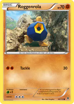 Roggenrola 48/119 Common card from Phantom Forces