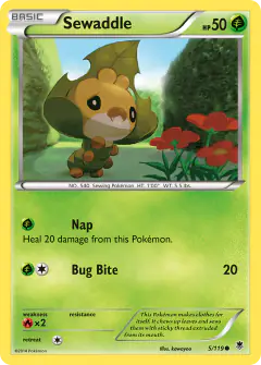 Sewaddle 5/119 Common card from Phantom Forces