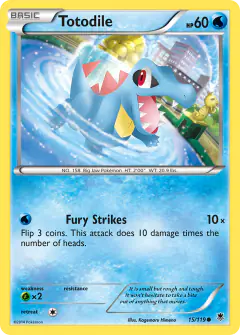 Totodile 15/119 Common card from Phantom Forces