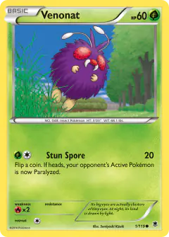 Venonat 1/119 Common card from Phantom Forces