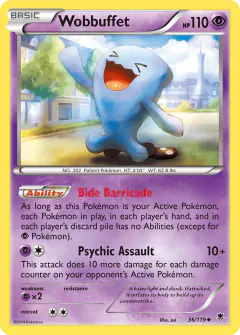 Wobbuffet 36/119 Uncommon card from Phantom Forces