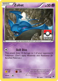 Zubat 31/119 Common card from Phantom Forces
