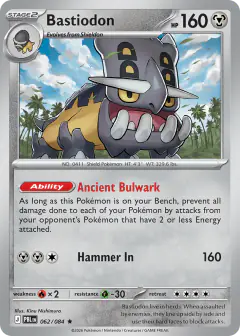 Bastiodon 062/084 Rare card from Pitch Black