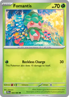 Fomantis 003/084 Common card from Pitch Black