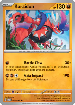Koraidon 047/084 Rare card from Pitch Black