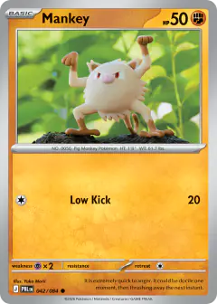 Mankey 042/084 Common card from Pitch Black