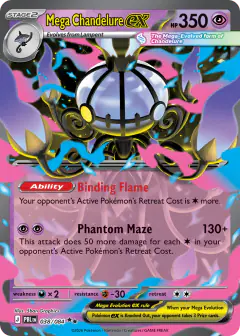 Mega Chandelure ex 038/084 Double Rare card from Pitch Black