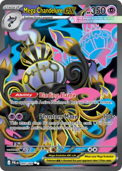 Mega Chandelure ex 099/084 Ultra Rare card from Pitch Black
