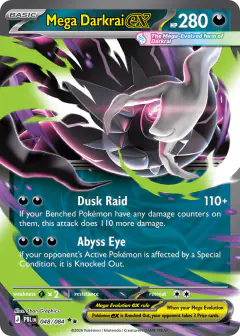 Mega Darkrai ex 048/084 Double Rare card from Pitch Black