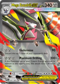Mega Excadrill ex 065/084 Double Rare card from Pitch Black
