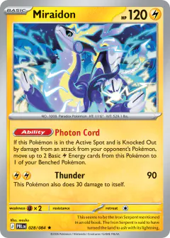 Miraidon 028/084 Rare card from Pitch Black