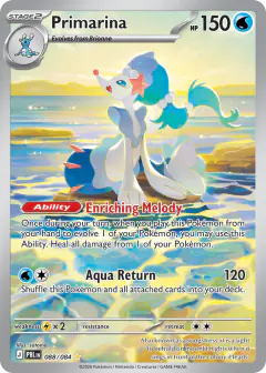 Primarina 088/084 Illustration Rare card from Pitch Black