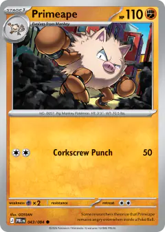 Primeape 043/084 Common card from Pitch Black