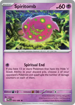 Spiritomb 035/084 Rare card from Pitch Black