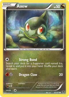 Axew 67/101 Common card from Plasma Blast