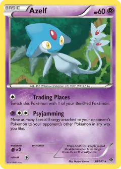 Azelf 38/101 Rare card from Plasma Blast