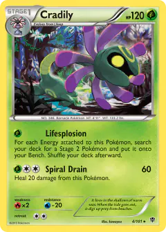 Cradily 4/101 Rare card from Plasma Blast