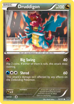 Druddigon 70/101 Common card from Plasma Blast