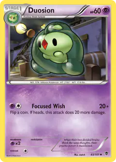 Duosion 43/101 Uncommon card from Plasma Blast