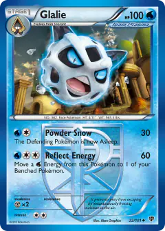 Glalie 22/101 Uncommon card from Plasma Blast