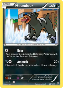 Houndour 55/101 Common card from Plasma Blast
