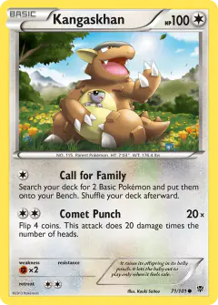 Kangaskhan 71/101 Common card from Plasma Blast