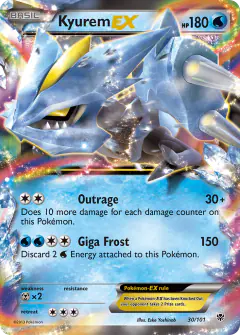 Kyurem-EX 30/101 Rare Holo EX card from Plasma Blast