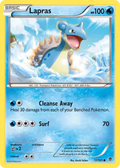 Lapras 17/101 Common card from Plasma Blast