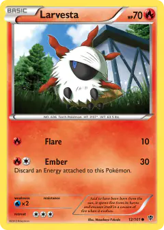 Larvesta 12/101 Common card from Plasma Blast