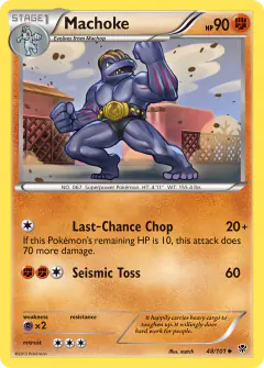 Machoke 48/101 Uncommon card from Plasma Blast