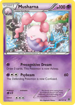 Musharna 40/101 Uncommon card from Plasma Blast