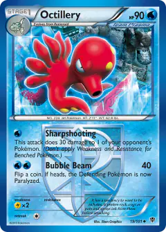 Octillery 19/101 Uncommon card from Plasma Blast