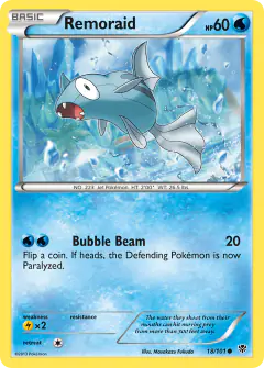 Remoraid 18/101 Common card from Plasma Blast