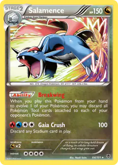 Salamence 64/101 Rare Holo card from Plasma Blast