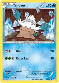 Snover 25/101 Common card from Plasma Blast