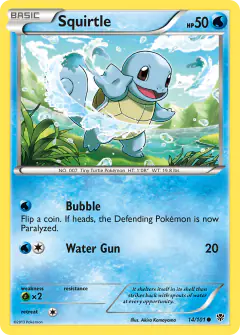 Squirtle 14/101 Common card from Plasma Blast