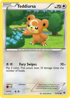 Teddiursa 75/101 Common card from Plasma Blast