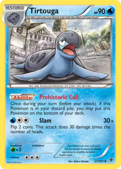 Tirtouga 27/101 Uncommon card from Plasma Blast