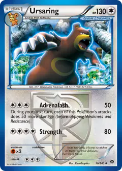 Ursaring 76/101 Uncommon card from Plasma Blast