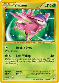 Virizion 103/101 Rare Secret card from Plasma Blast