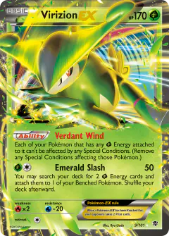 Virizion-EX 9/101 Rare Holo EX card from Plasma Blast